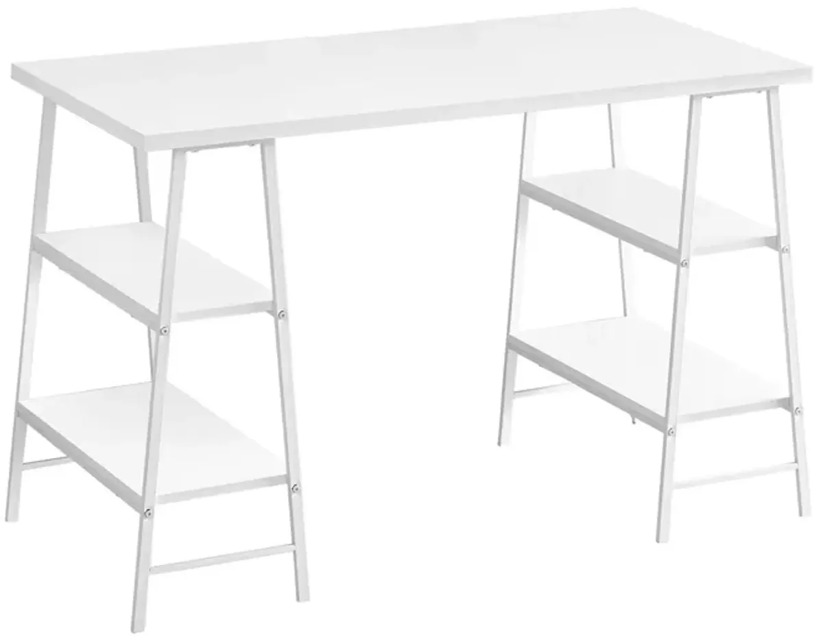 Computer Desk For Home Office, Laptop, Storage Shelves, Contemporary & Modern