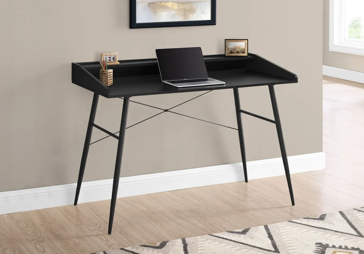 Computer Desk For Home Office, Sturdy Construction, Storage Shelves