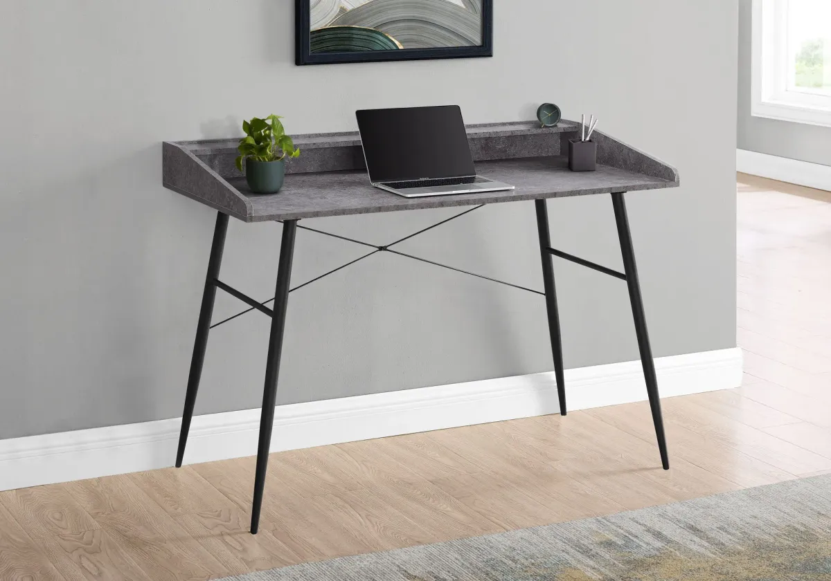 Computer Desk For Home Office, Sturdy Construction, Storage Shelves