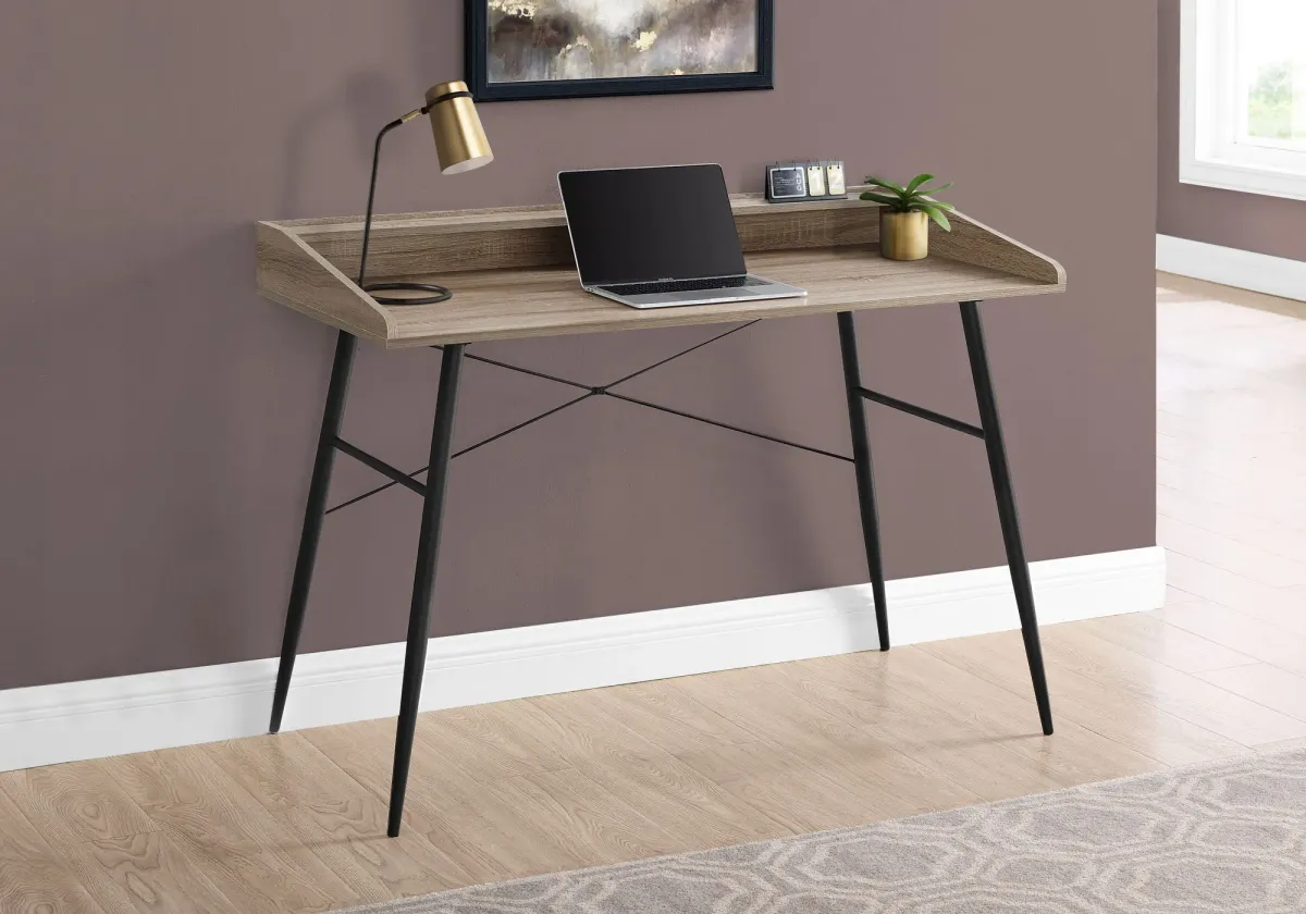 Computer Desk For Home Office, Sturdy Construction, Storage Shelves