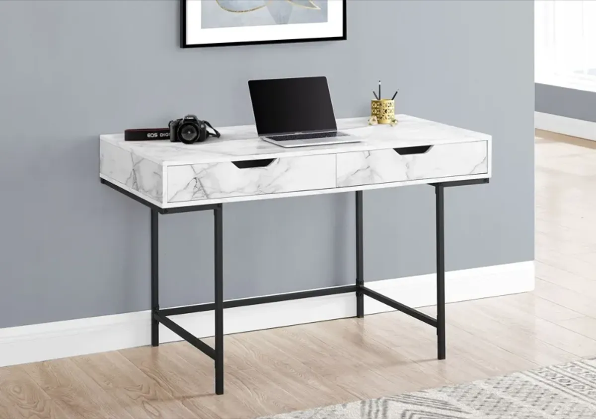 Computer Desk For Home Office, Laptop, Storage Drawers, Contemporary & Modern