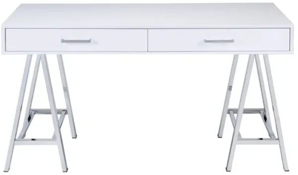 Coleen - High Gloss Writing Desk With USB