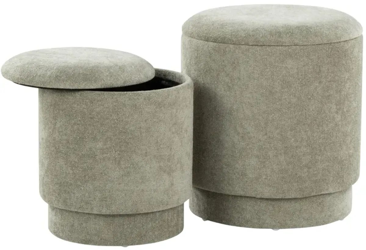 Marla - Upholste Contemporary Ottoman Set