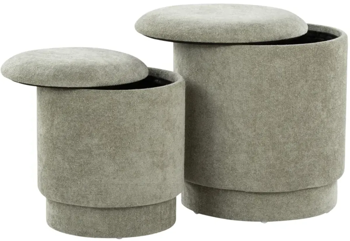 Marla - Upholste Contemporary Ottoman Set