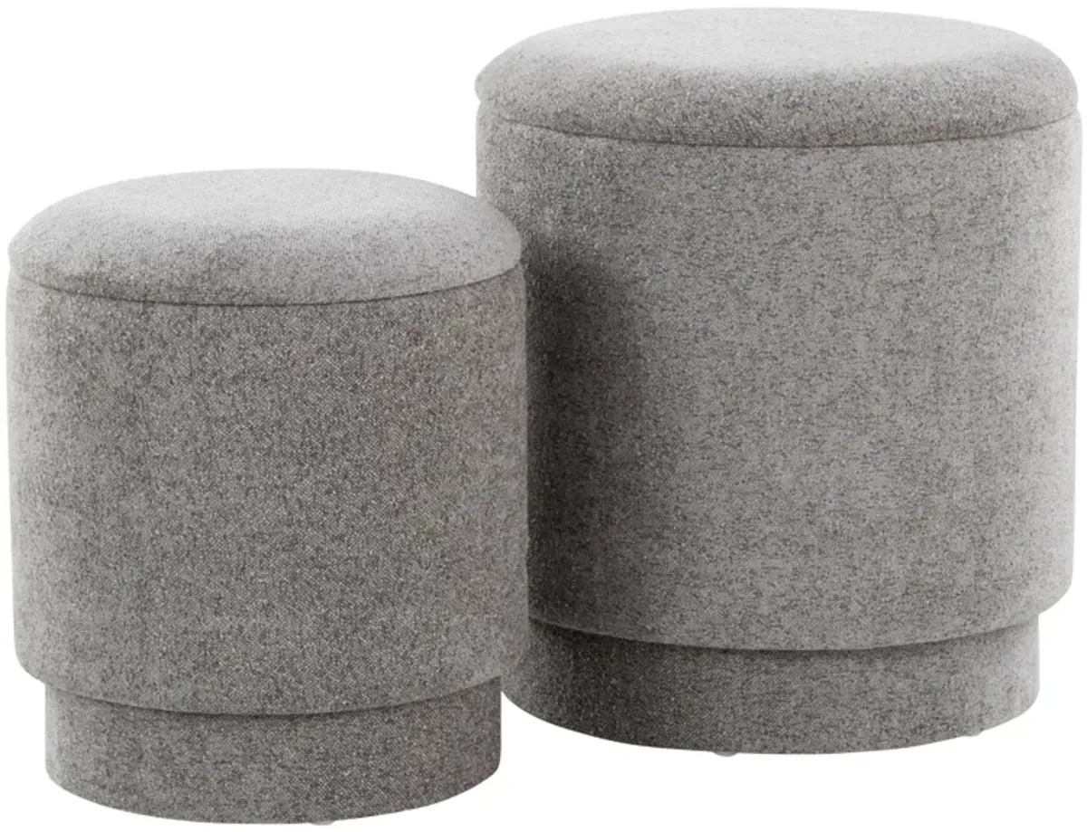 Marla - Upholste Contemporary Ottoman Set