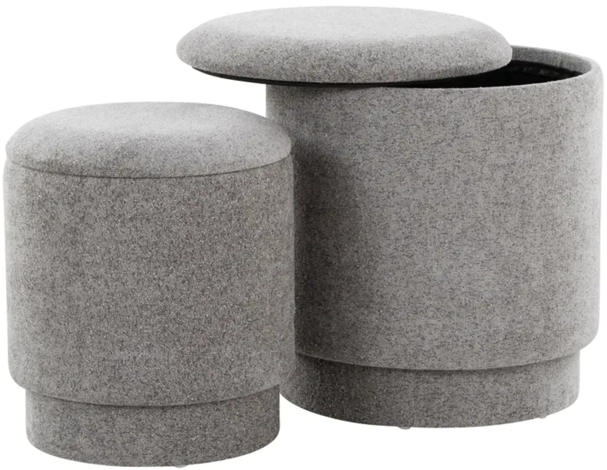 Marla - Upholste Contemporary Ottoman Set