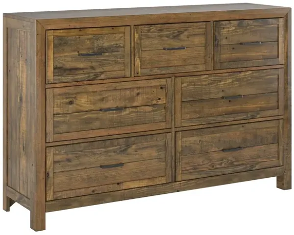 Lisque - 7 Drawer Dresser - Brown