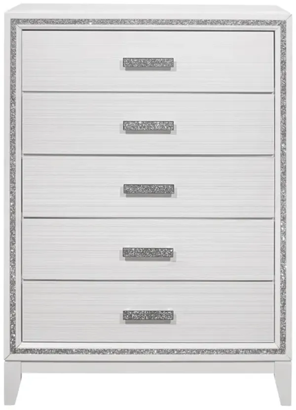 Almera - Glitter Chest - White