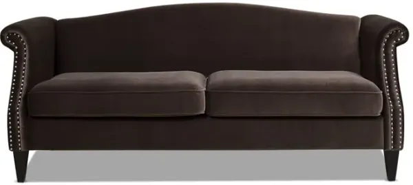Elaine - Sofa Nailhead Accents - Deep Brown