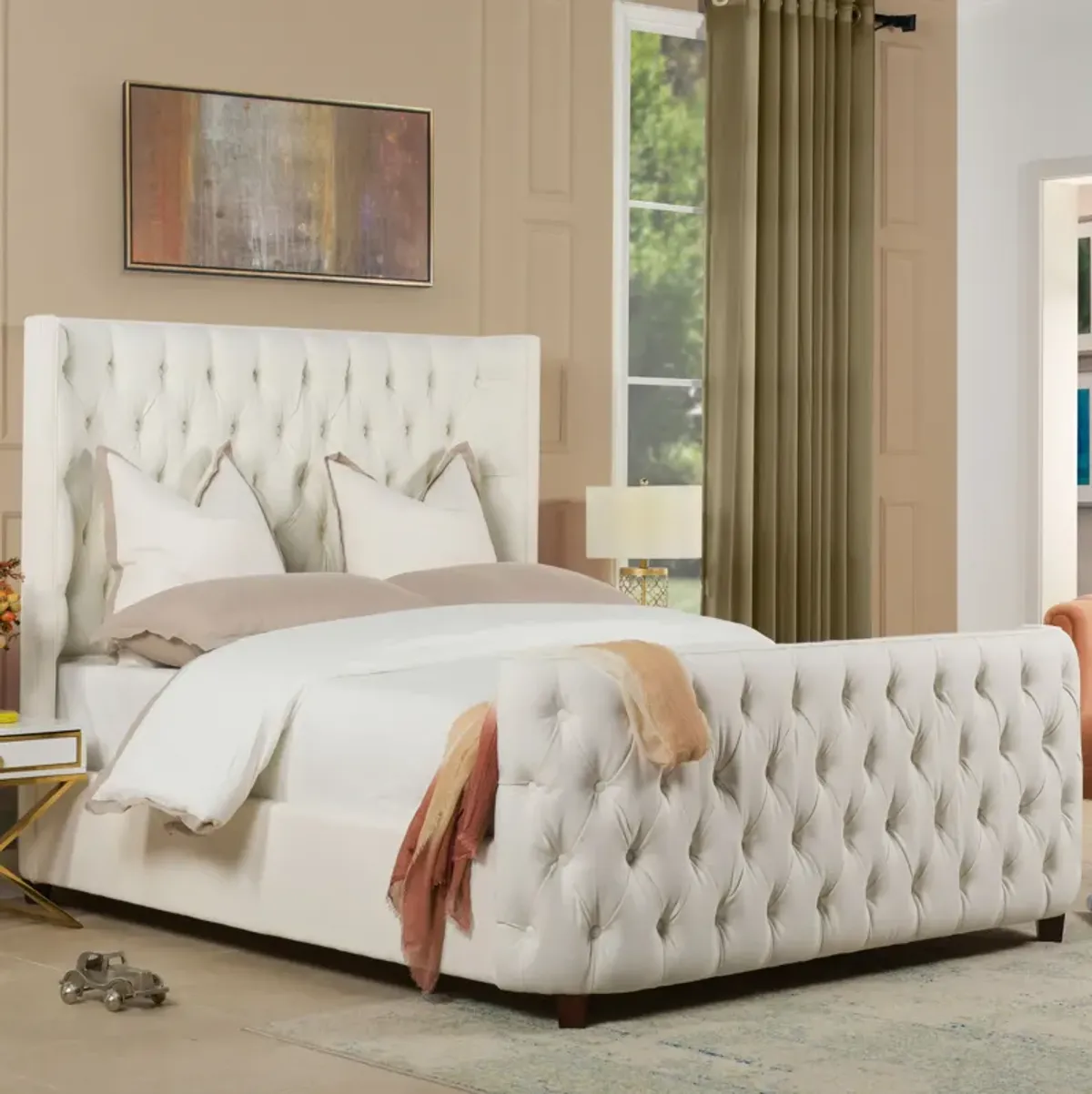 Brooklyn - Tufted Panel Bed Headboard And Footboard Set