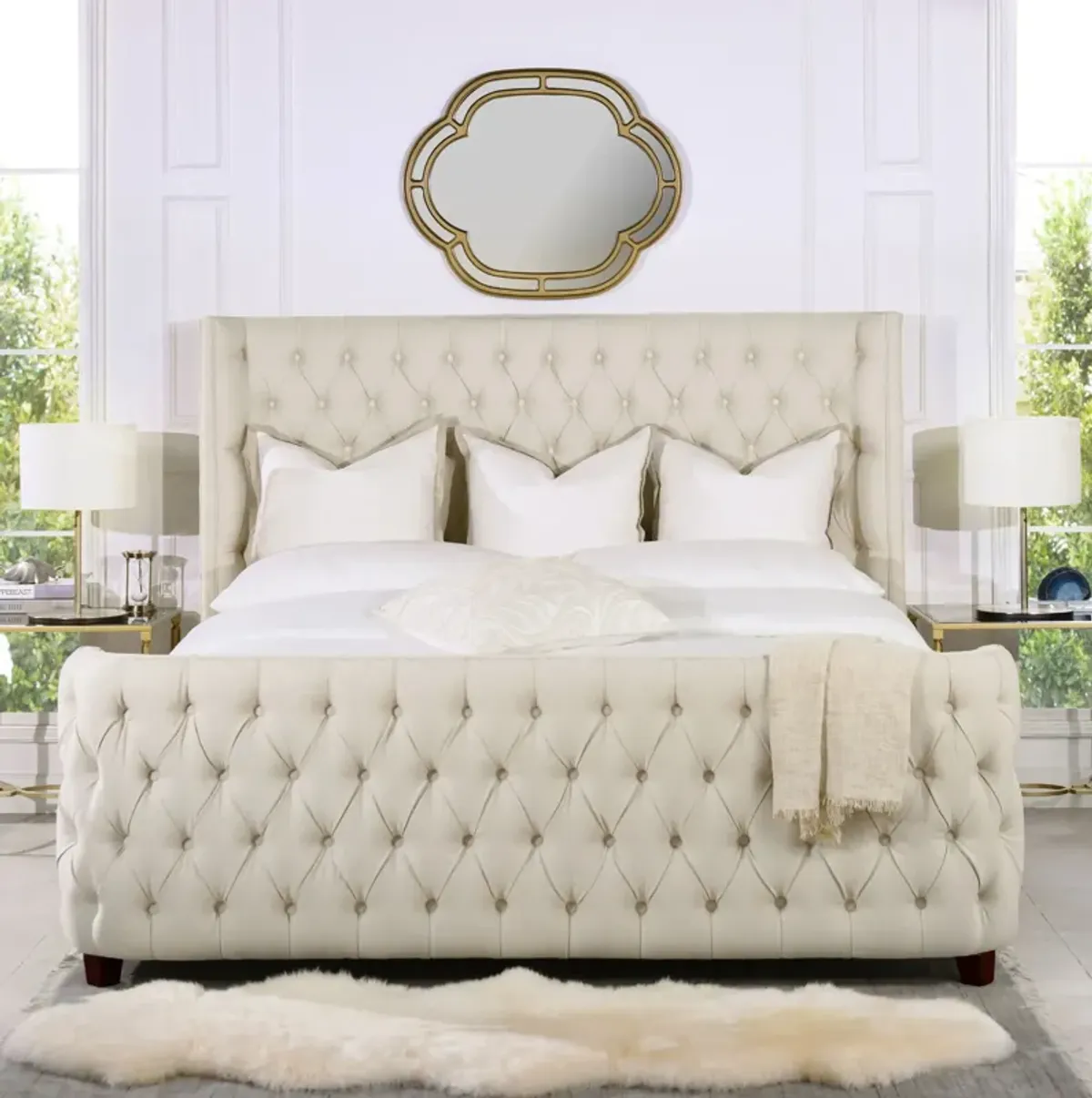 Brooklyn - Tufted Panel Bed Headboard And Footboard Set