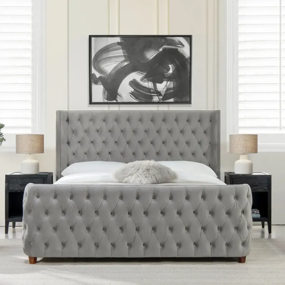 Brooklyn - Tufted Panel Bed Headboard And Footboard Set