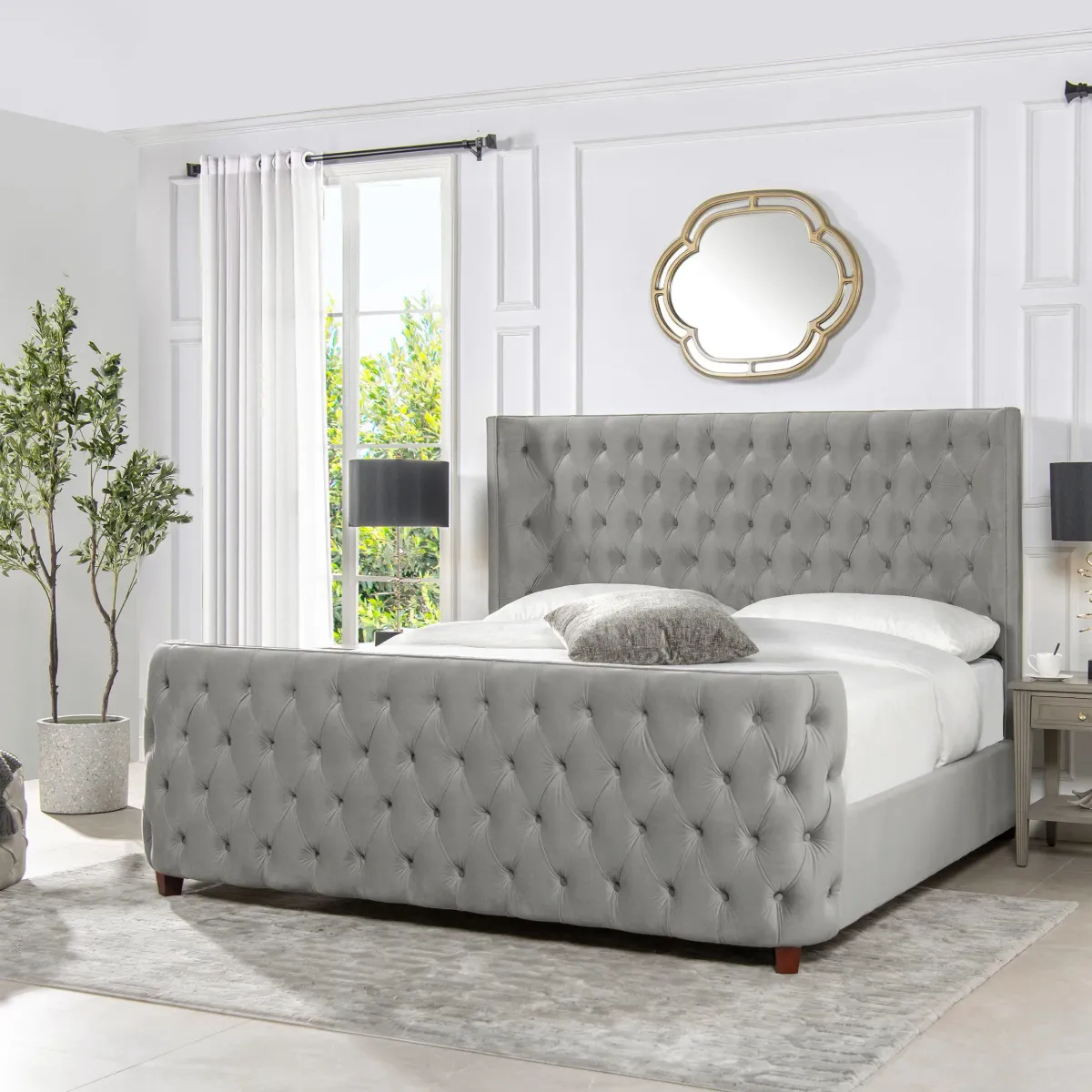 Brooklyn - Tufted Panel Bed Headboard And Footboard Set