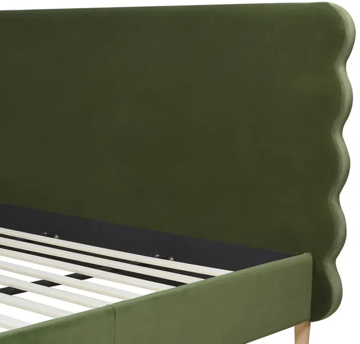 Stockholm - Modern Wavy Headboard Platform Bed