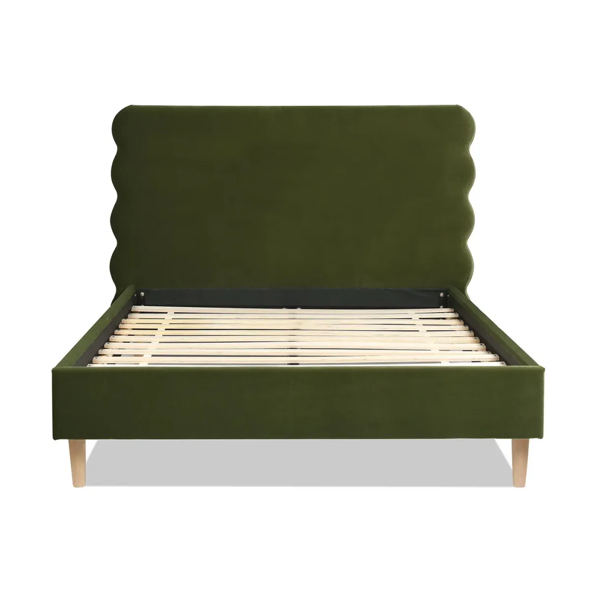 Stockholm - Modern Wavy Headboard Platform Bed