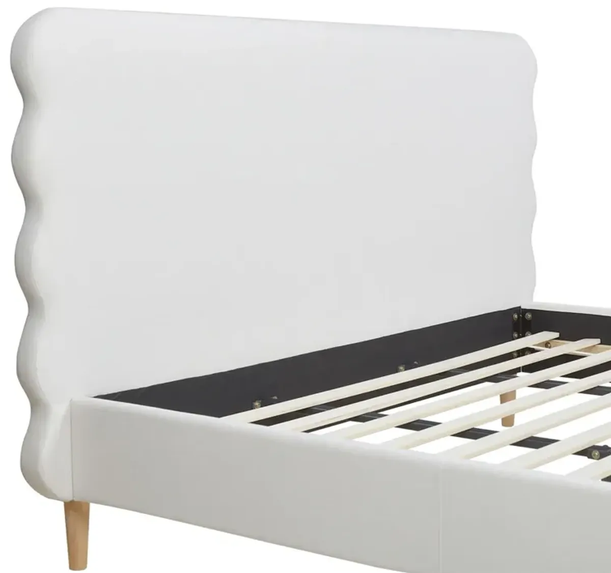 Stockholm - Modern Wavy Headboard Platform Bed