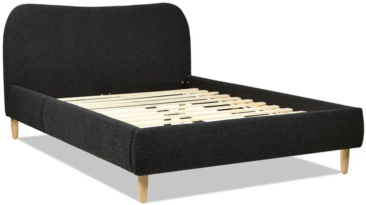 Roman - Curved Headboard Upholstered Platform Bed