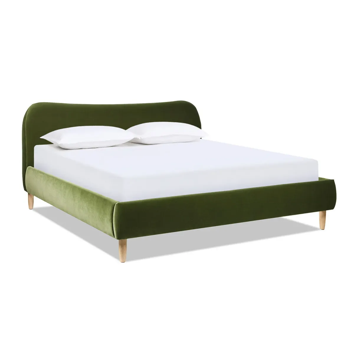 Roman - Curved Headboard Upholstered Platform Bed