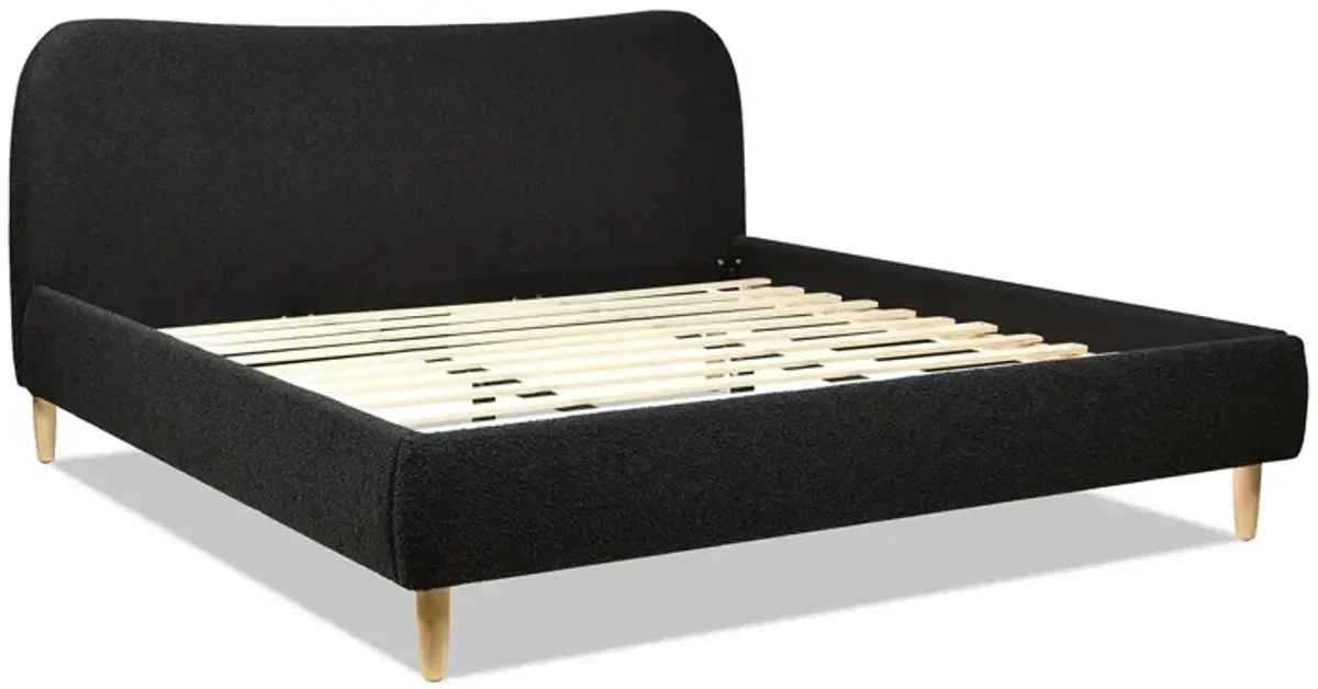 Roman - Curved Headboard Upholstered Platform Bed