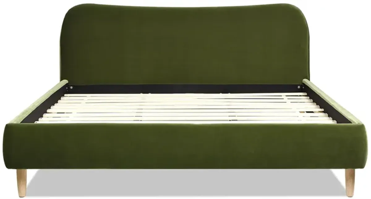 Roman - Curved Headboard Upholstered Platform Bed