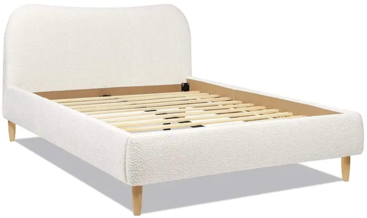 Roman - Curved Headboard Upholstered Platform Bed