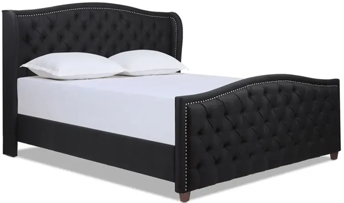 Marcella - Upholstered Shelter Headboard Bed Set