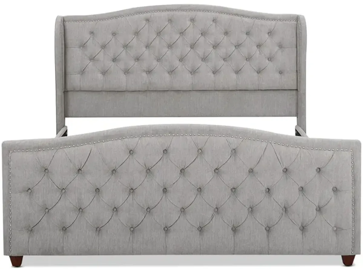 Marcella - Upholstered Shelter Headboard Bed Set