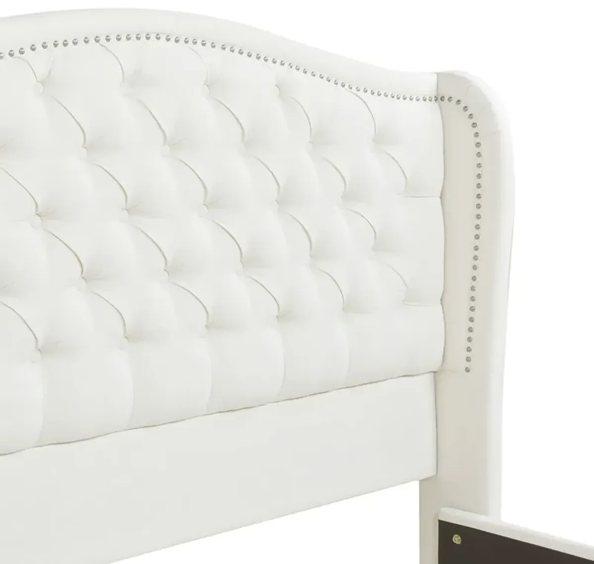 Marcella - Upholstered Shelter Headboard Bed Set