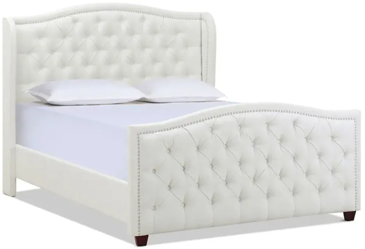 Marcella - Upholstered Shelter Headboard Bed Set