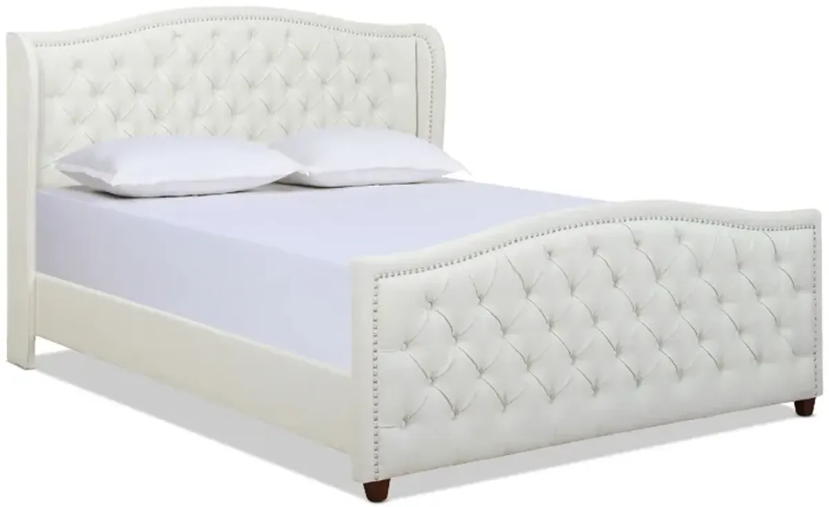 Marcella - Upholstered Shelter Headboard Bed Set