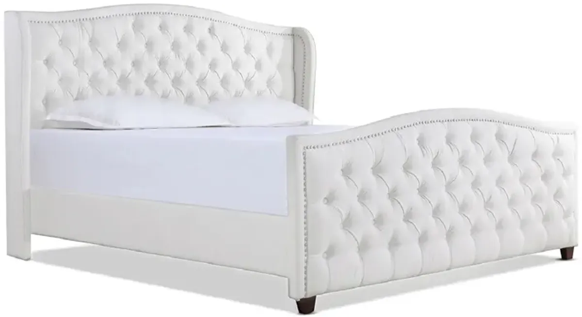 Marcella - Upholstered Shelter Headboard Bed Set