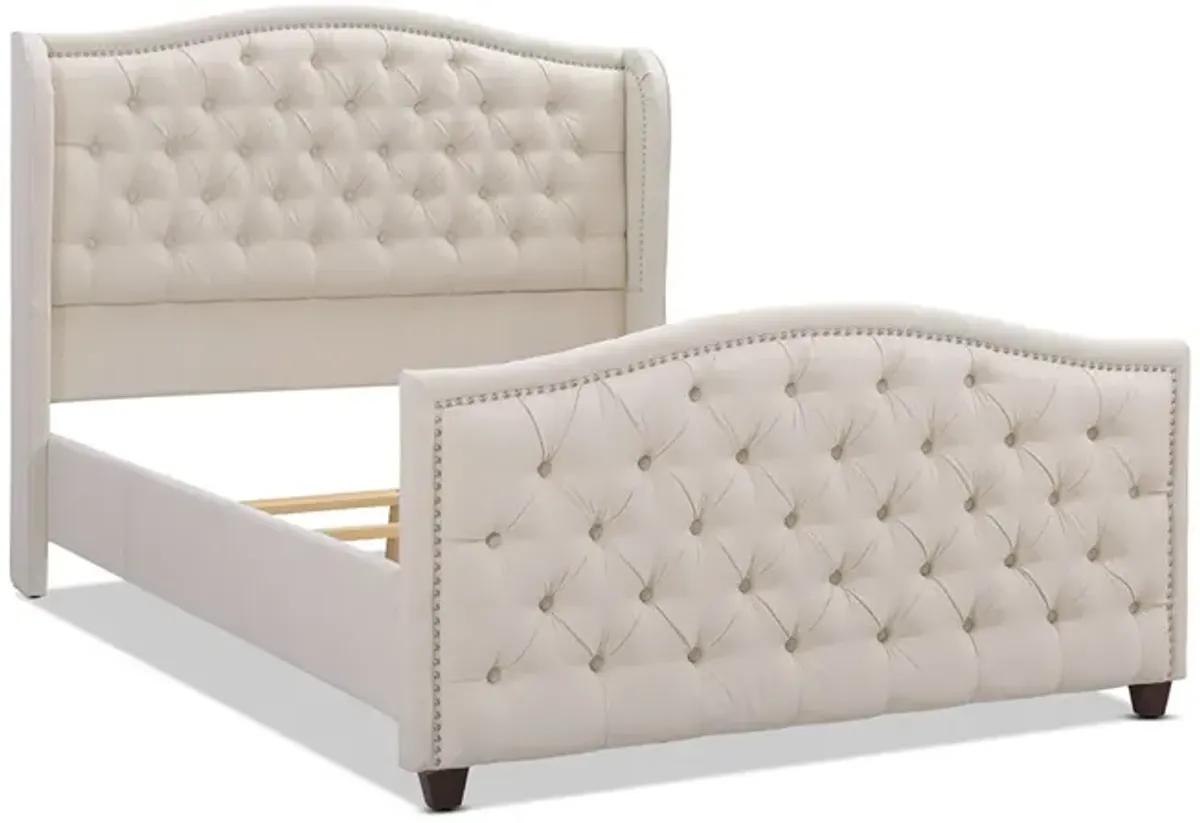 Marcella - Upholstered Shelter Headboard Bed Set