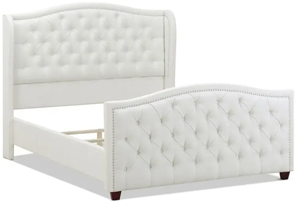 Marcella - Upholstered Shelter Headboard Bed Set