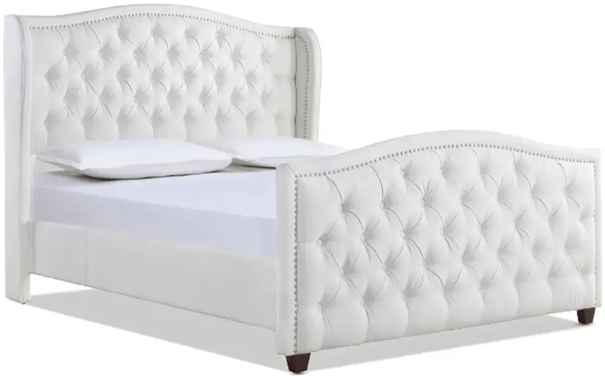 Marcella - Upholstered Shelter Headboard Bed Set