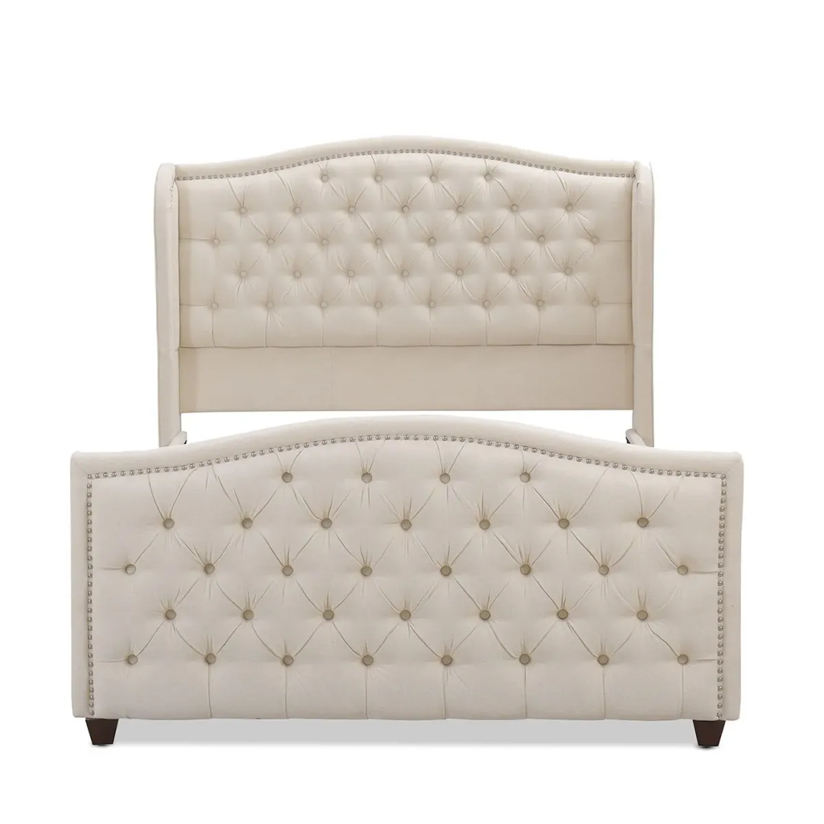 Marcella - Upholstered Shelter Headboard Bed Set