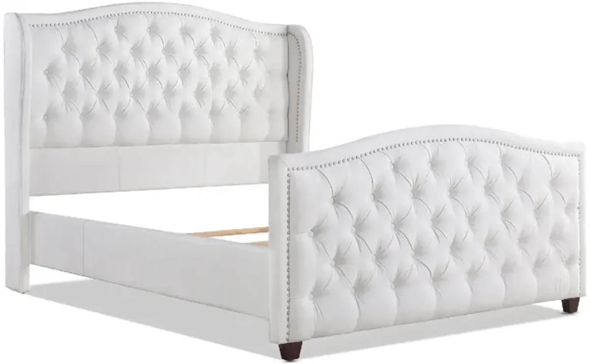 Marcella - Upholstered Shelter Headboard Bed Set