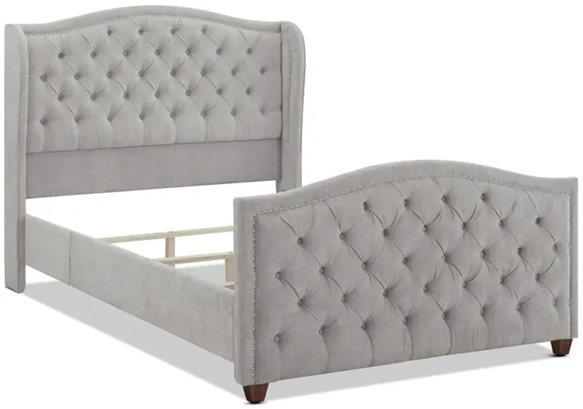 Marcella - Upholstered Shelter Headboard Bed Set