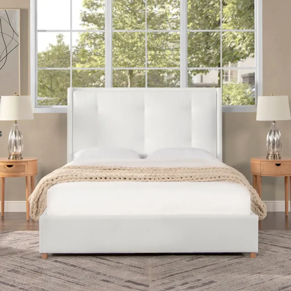 Miramar - Cushion Back Headboard Platform Bed Frame