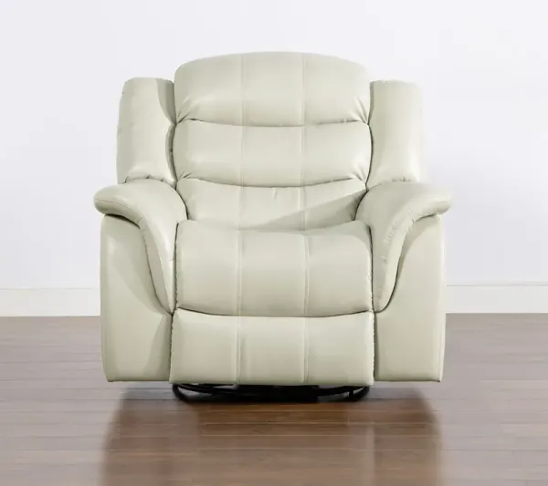 Rover - Swivel Glider Push Back Manual Recliner Arm Chair - Parchment Cream Off-White