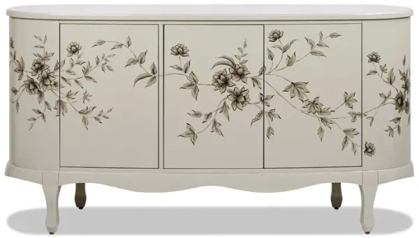 Florence - Hand Painted Lacquered Credenza - Taupe Gray