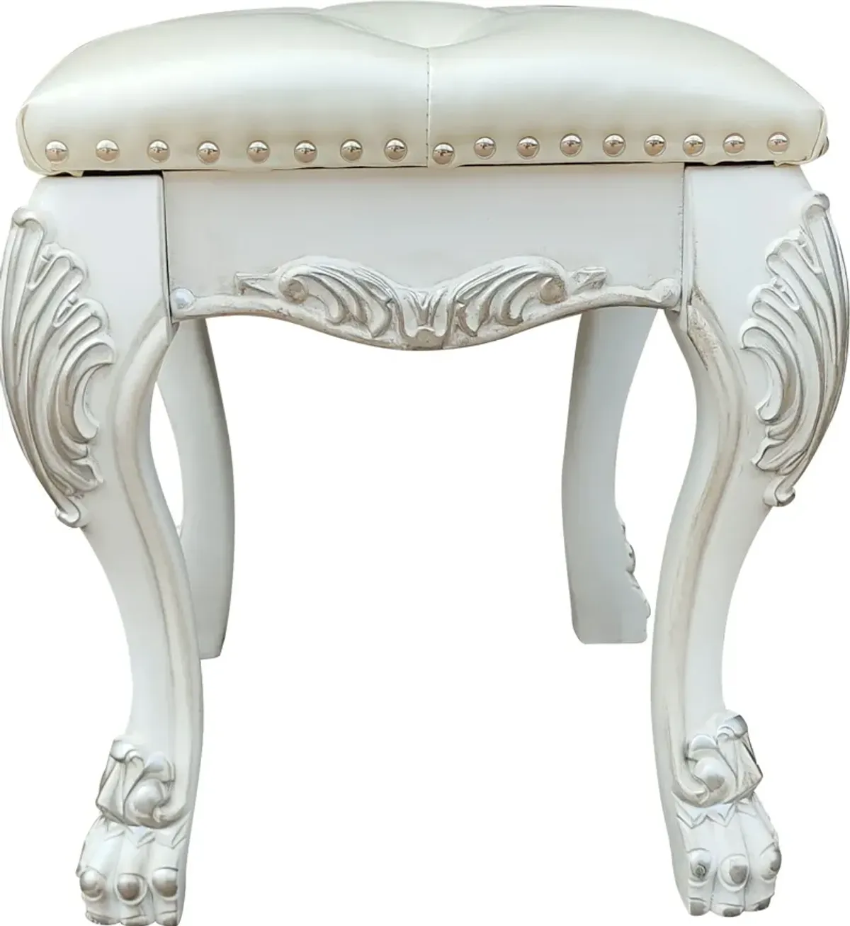 Dresden II - Vanity Stool - Bone White