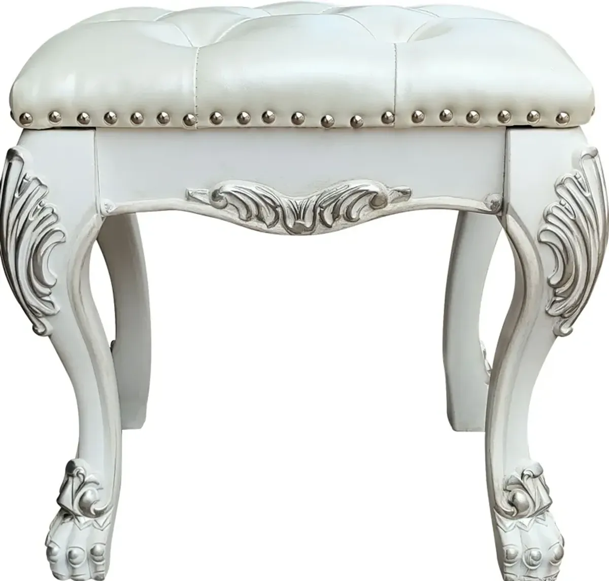 Dresden II - Vanity Stool - Bone White