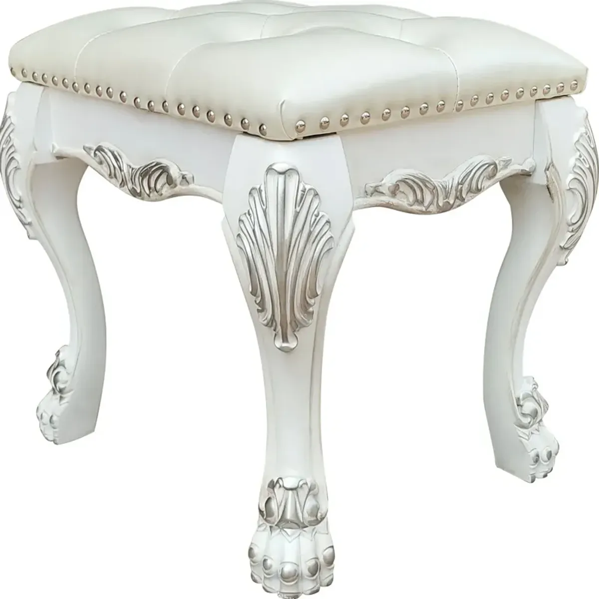 Dresden II - Vanity Stool - Bone White