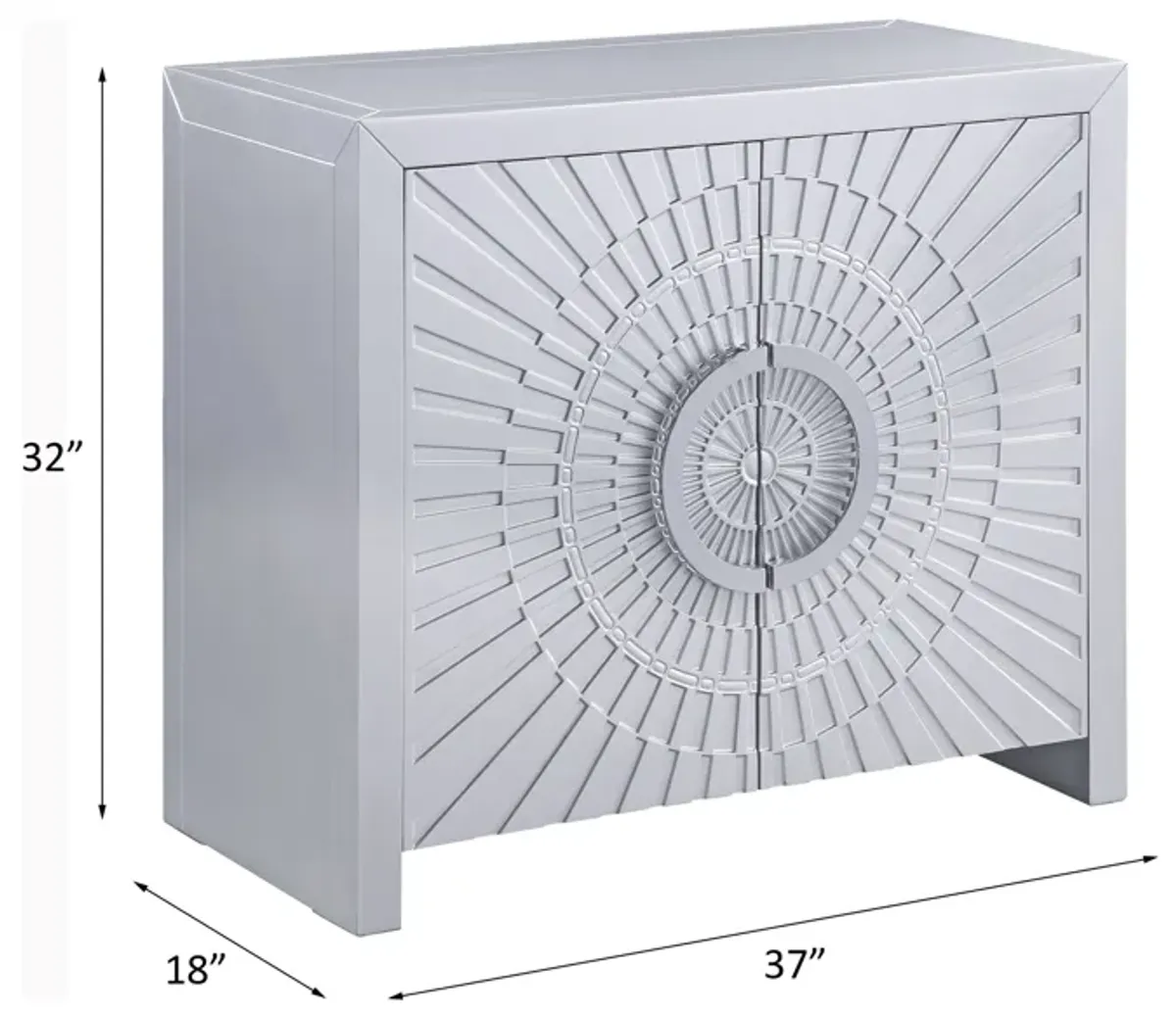 Cicero - Console Cabinet - Platinum