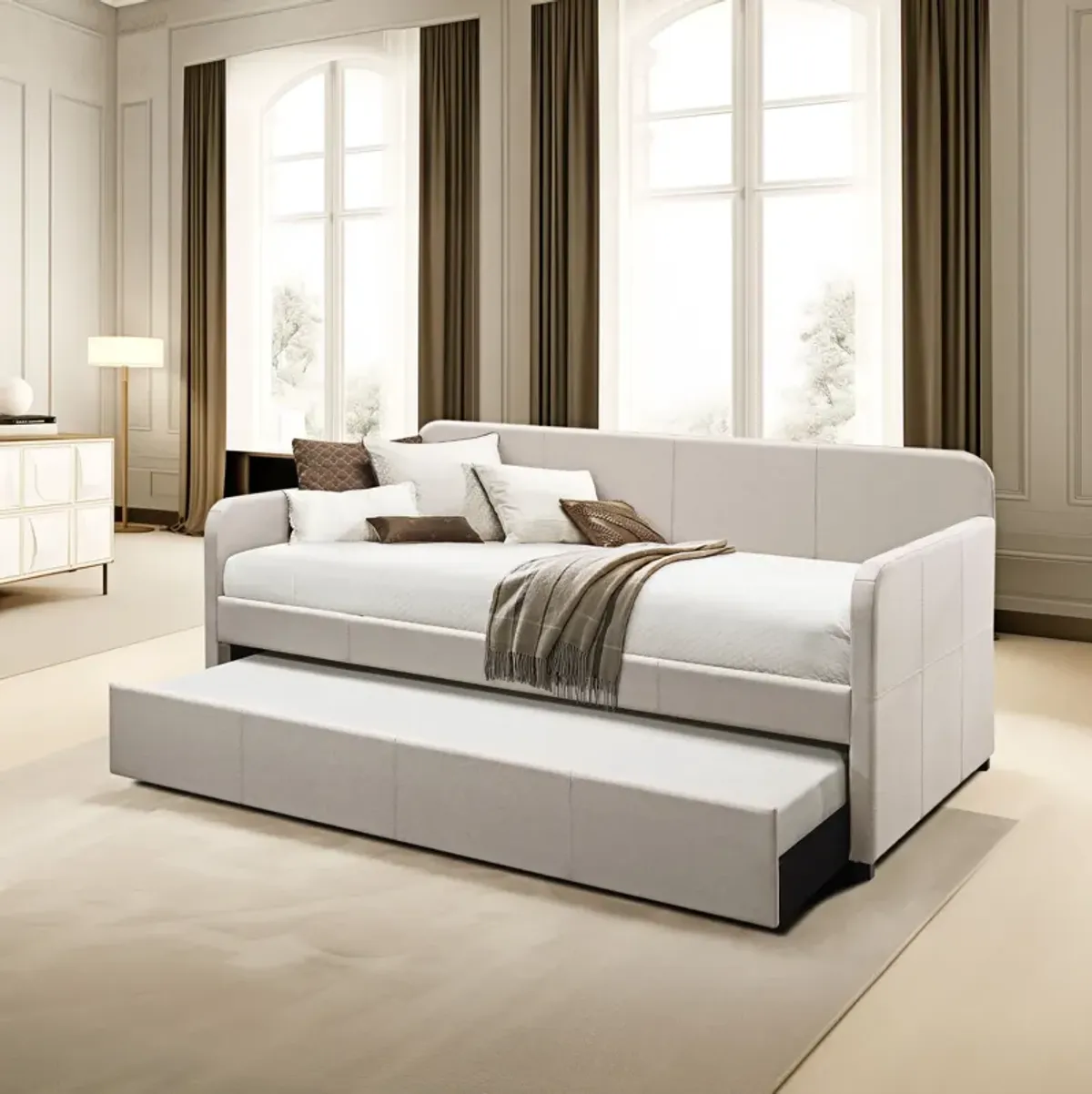 Jagger - Twin Daybed With Trundle - Fog