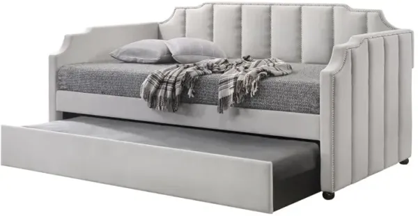 Peridot - Twin Daybed With Trundle - Dove Gray