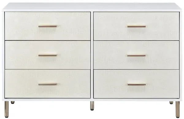 Myles - Dresser - White Champagne / Gold
