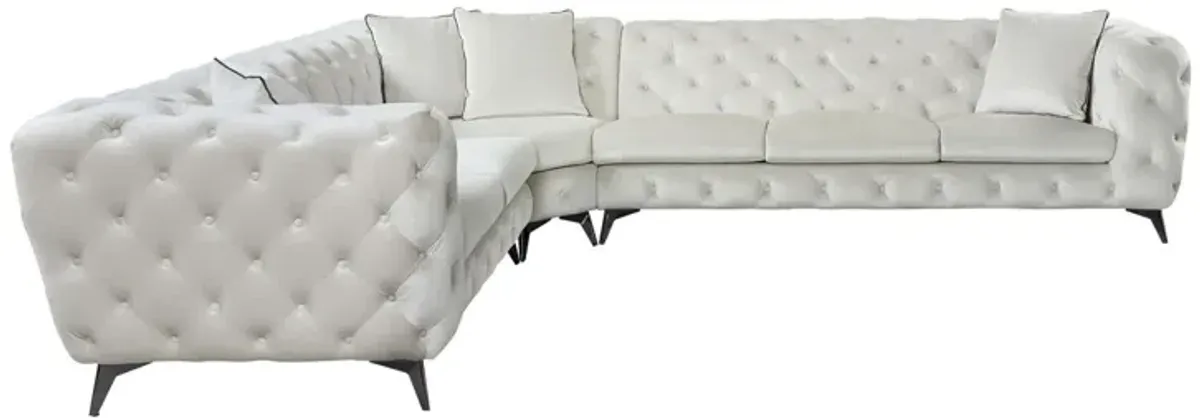 Atronia - Sectional Sofa With 4 Pillows - Beige