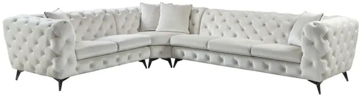 Atronia - Sectional Sofa With 4 Pillows - Beige