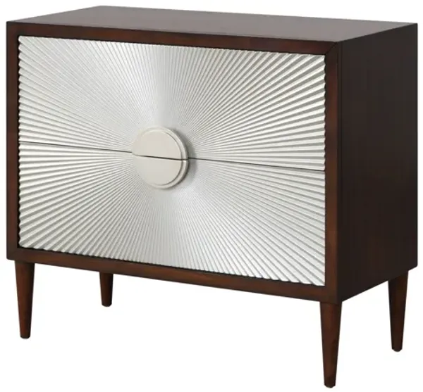 Shimas - Accent Table - Silver / Walnut